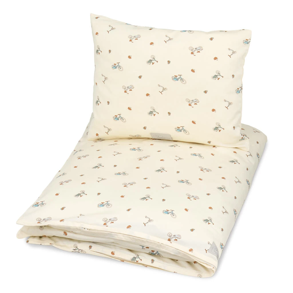 Bedding Set, Baby, 70x100cm - GOTS - Bicycles 1 Bedding Set, Baby, 70x100cm - GOTS - Bicycles