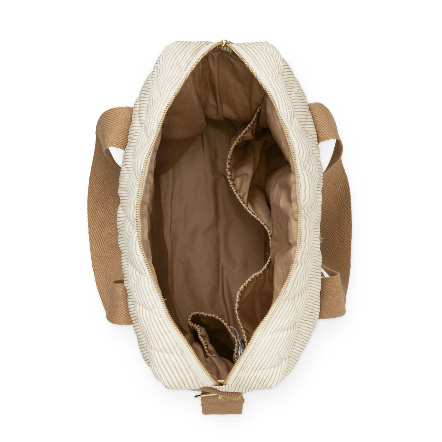 Changing Bag W/pram Straps - OCS - Classic Stripes Camel 3 Changing Bag W/pram Straps - OCS - Classic Stripes Camel - Image 3