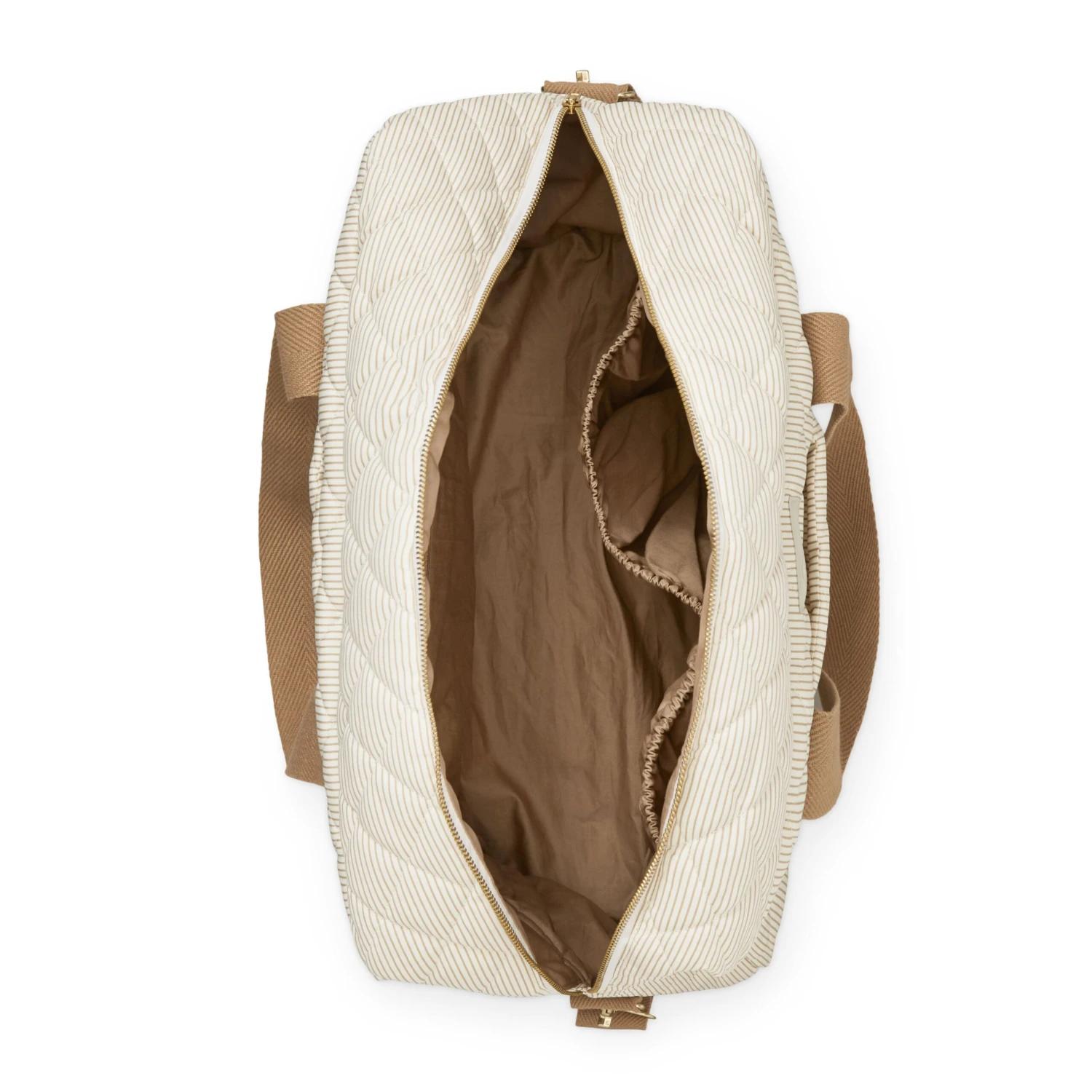 Changing Bag W/pram Straps, Large - OCS - Classic Stripes Camel 3 Changing Bag W/pram Straps, Large - OCS - Classic Stripes Camel - Image 3