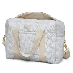 Changing Bag W/pram Straps, Large - OCS - Classic Stripes Blue