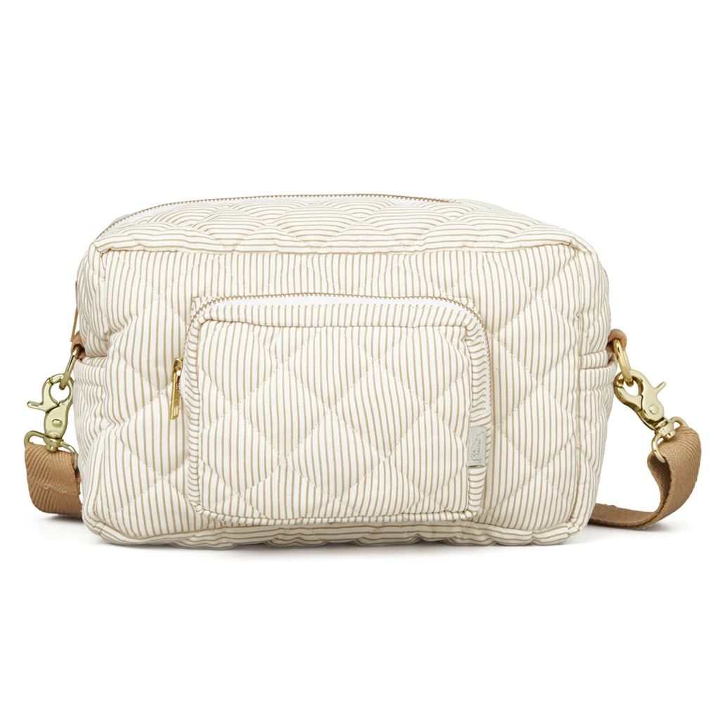 Small Changing Bag - OCS Classic Stripes Camel 1 Small Changing Bag - OCS Classic Stripes Camel