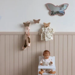 Wooden Butterfly Hooks, 3-pack - FSC 100% -Camcam Copenhagen Store 1508 Wooden Butterfly Hooks 22 Rose Mix 11