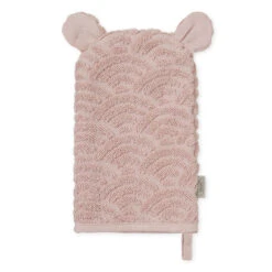 Wash Glove W/ Ears - GOTS Dusty Rose