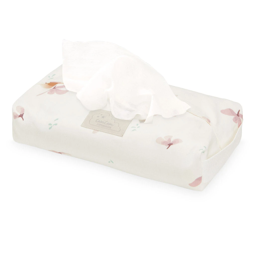 Wet Wipe Cover - GOTS Windflower Creme 1 Wet Wipe Cover - GOTS Windflower Creme