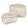 Quilted Storage Basket, Set Of Two - OCS Lierre/Almond