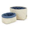 Quilted Storage Basket, Set Of Two - OCS - Capri