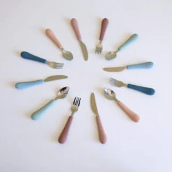 Rainbow Kids Cutlery Set - Ocean Mix 12 Rainbow Kids Cutlery Set - Ocean Mix -Camcam Copenhagen Store 1718 RainbowKidsCutlerySet 12