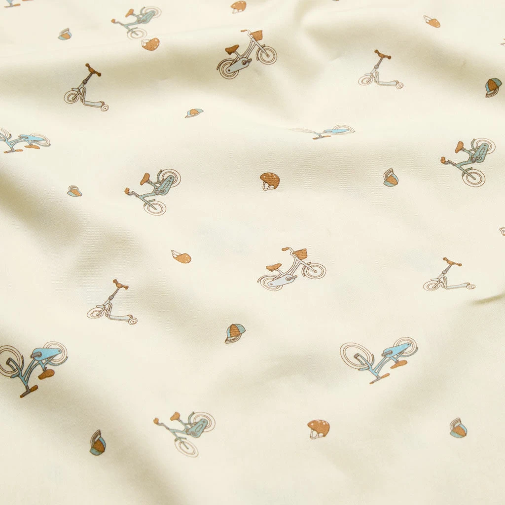 Bedding Set, Junior, 100x140cm - GOTS - Bicycles 4 Bedding Set, Junior, 100x140cm - GOTS - Bicycles - Image 4