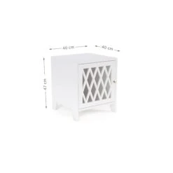 Harlequin Bedside Table - FSC Mix - White -Camcam Copenhagen Store 2019 HARLEQUIN 20BEDSIDE 20TABLE 23 WHITE