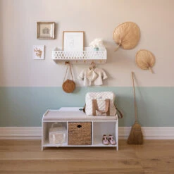 Harlequin Shelf With Hooks, FSC Mix - White 11 Harlequin Shelf With Hooks, FSC Mix - White -Camcam Copenhagen Store 2030 Luca Storage Mode 23 White