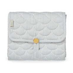 Changing Mat, Quilted - OCS Classic Stripes Blue, Praline