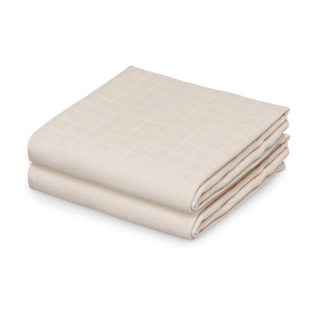Muslin Cloth, 2-pack - GOTS Almond 1 Muslin Cloth, 2-pack - GOTS Almond