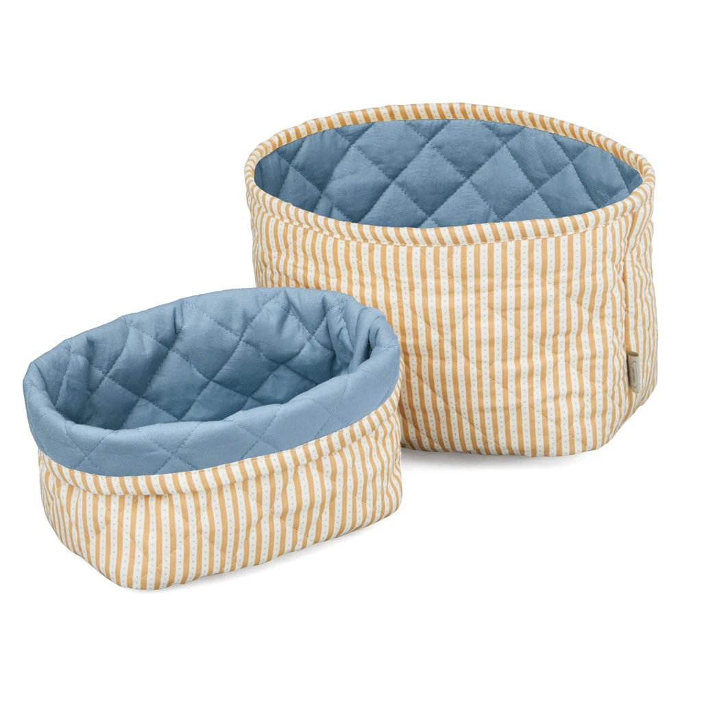 Quilted Storage Basket, Set Of Two - OCS - Oatfield 1 Quilted Storage Basket, Set Of Two - OCS - Oatfield