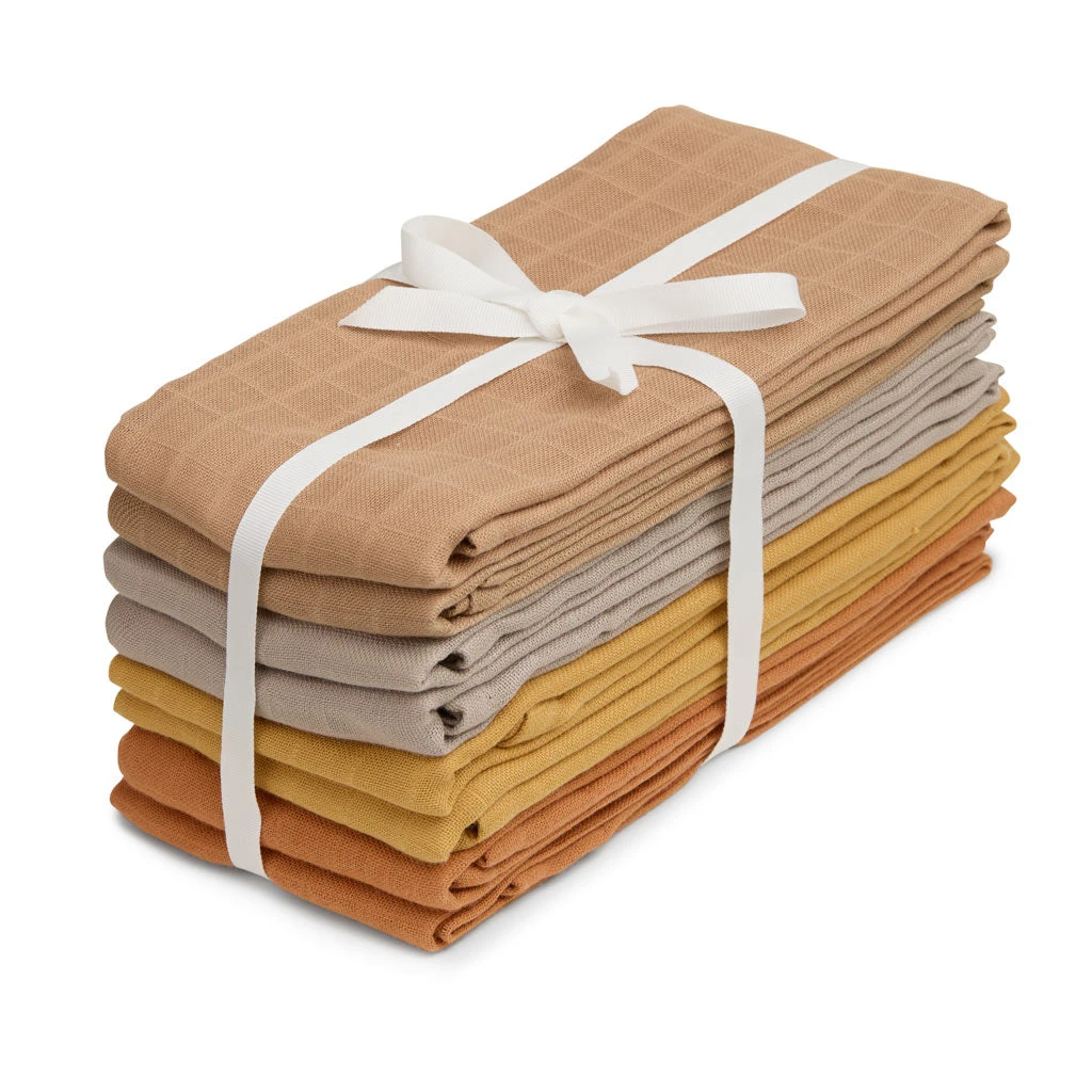 Muslin Cloth, 8-pack - GOTS - Earth Mix 1 Muslin Cloth, 8-pack - GOTS - Earth Mix