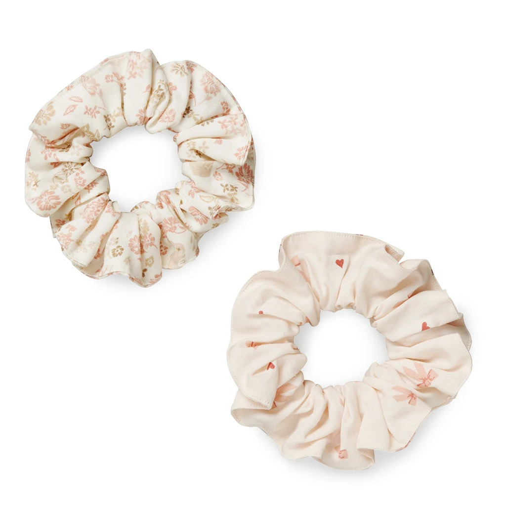 Hair Scrunchies - Set Of Two - GOTS - Mix Augusta, Bows 1 Hair Scrunchies - Set Of Two - GOTS - Mix Augusta, Bows