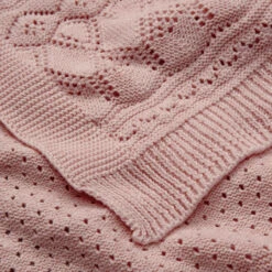 Pointelle Baby Knit Throw - GOTS - Sorbet -Camcam Copenhagen Store 5712805145279 1