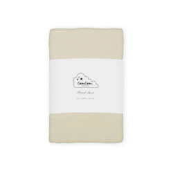 Sheet, Fitted, 70x140x15cm - GOTS - Praline