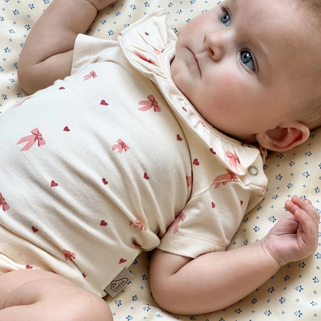 Short Sleeved Body Olivia - GOTS - Bows 2 Short Sleeved Body Olivia - GOTS - Bows - Image 2