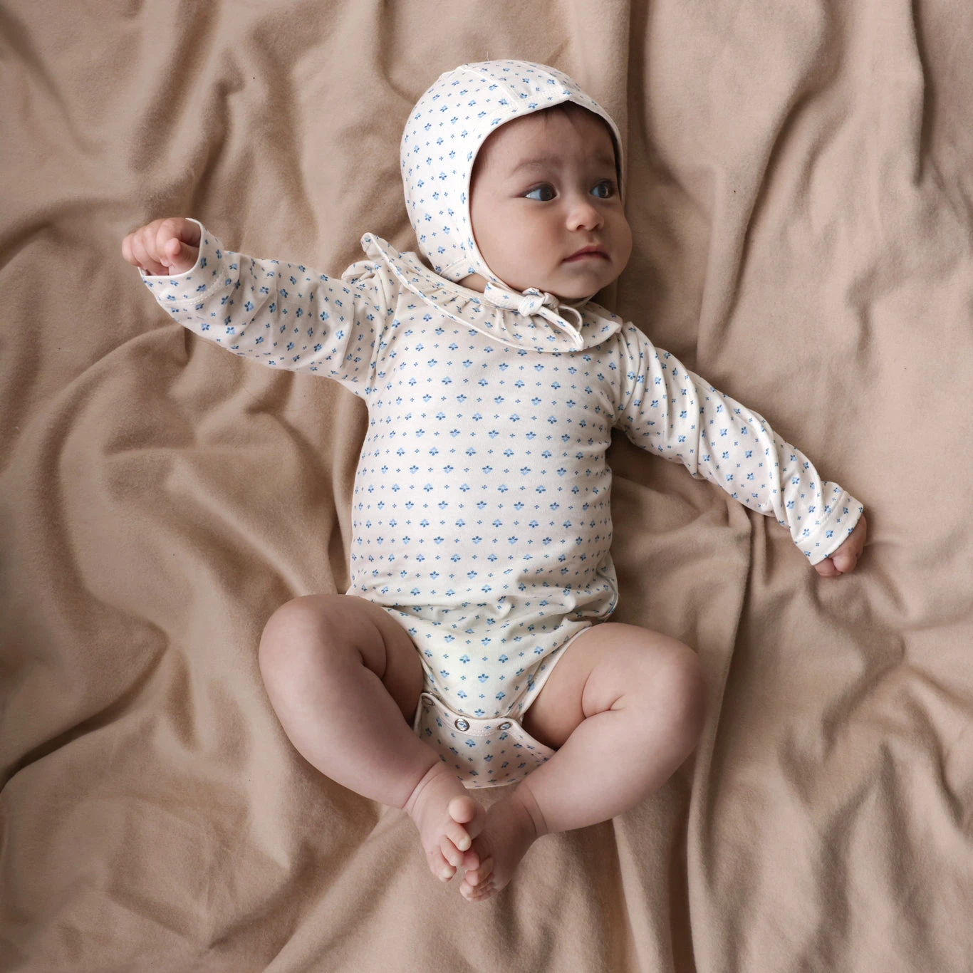 Baby Bonnet - GOTS - Capri 2 Baby Bonnet - GOTS - Capri - Image 2