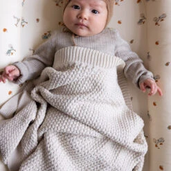 Harper Baby Knit Throw - GOTS - Off White -Camcam Copenhagen Store 616 Harper Knit Blanket 21 Off White 10
