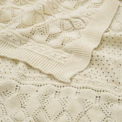 Pointelle Baby Knit Throw - GOTS - Off White 9 Pointelle Baby Knit Throw - GOTS - Off White -Camcam Copenhagen Store 617 Pointelle Knit Blanket 21 Off White 01