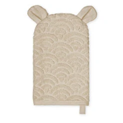Wash Glove W/ Ears - GOTS Almond