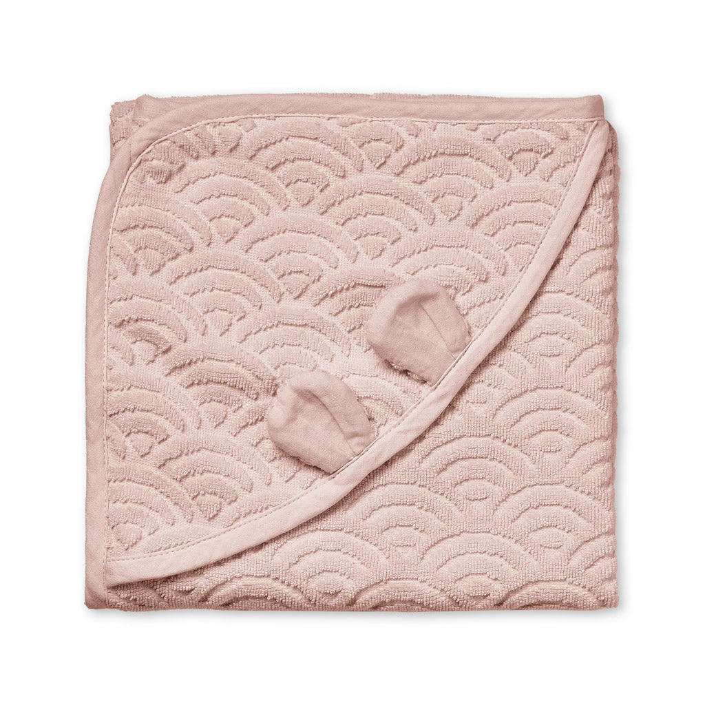Towel, Baby, Hooded W/ Ears - GOTS Dusty Rose 1 Towel, Baby, Hooded W/ Ears - GOTS Dusty Rose