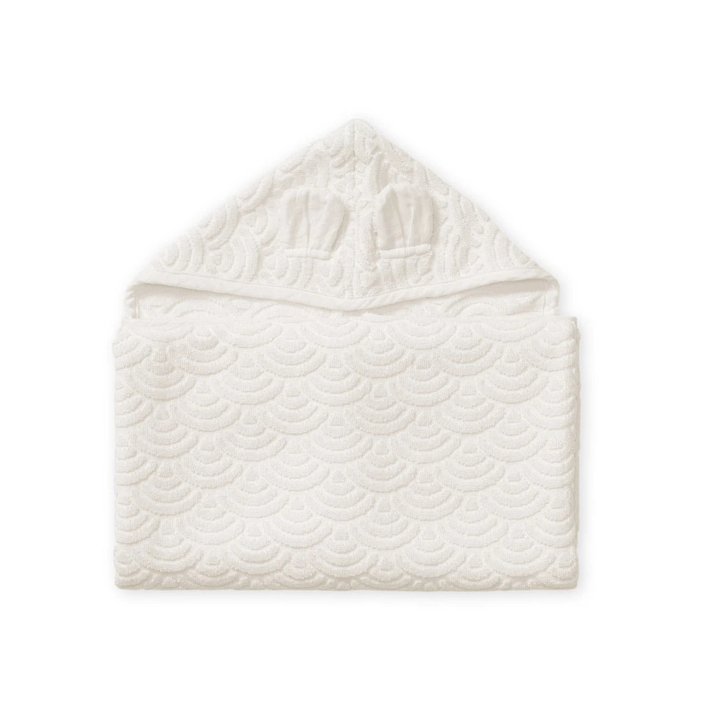 Towel, Junior, Hooded W/ Ears - GOTS Off-White 1 Towel, Junior, Hooded W/ Ears - GOTS Off-White