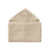 Towel, Junior, Hooded W/ Ears - GOTS Almond