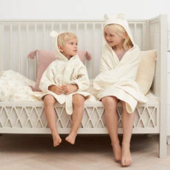 Bathrobe, Hooded W/ Ears, 1-2 Yrs - GOTS Dusty Rose -Camcam Copenhagen Store 635 22 LIFESTYLE 2