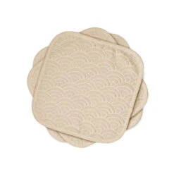Washcloth, 3-pack - GOTS Almond