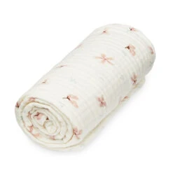Muslin Baby Blanket - GOTS Windflower Creme