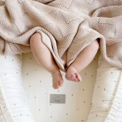 Scallop Knit Blanket - GOTS Almond -Camcam Copenhagen Store 68 6282cd75 7b7d 48e0 bfd3 8fbef949a65a