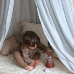 Bed Canopy - GOTS Classic Stripes Blue -Camcam Copenhagen Store 772 BedCanopy P85 ClassicStripesBlue 11