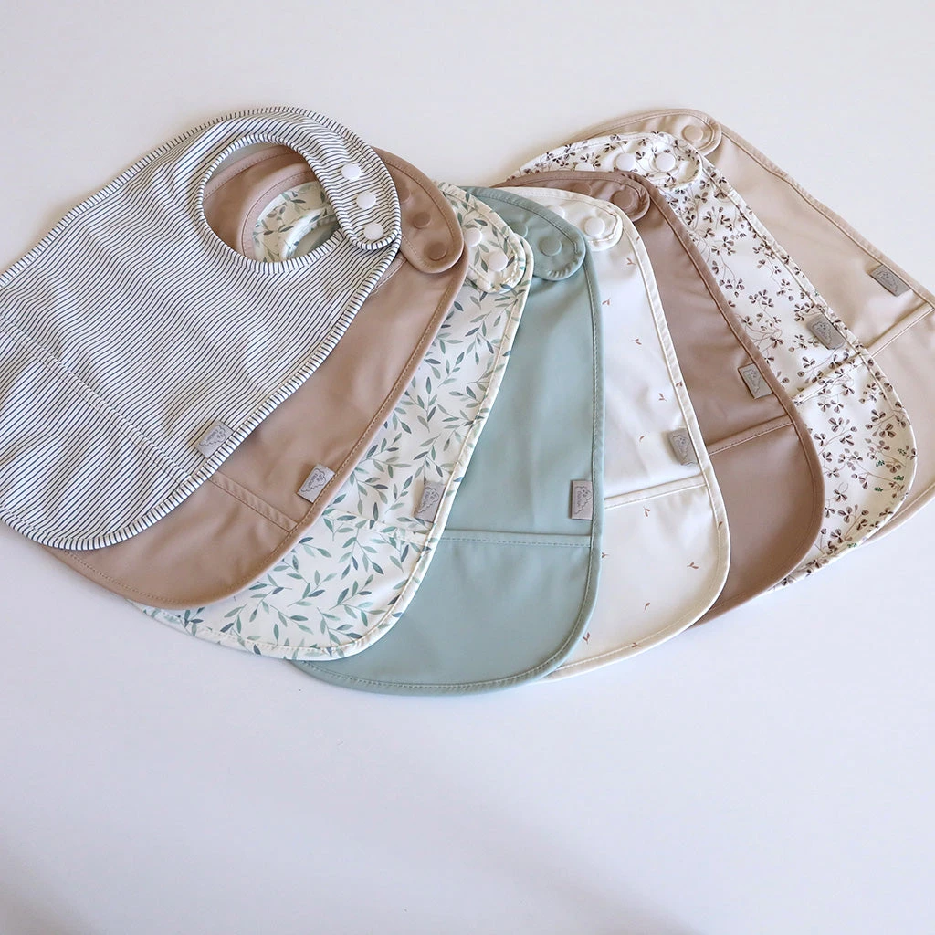 Bib W/ Pocket, 2-pack - Classic Stripes Blue 2 Bib W/ Pocket, 2-pack - Classic Stripes Blue - Image 2