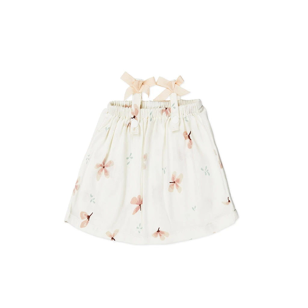 Doll's Summer Dress - GOTS Windflower Creme 1 Doll's Summer Dress - GOTS Windflower Creme