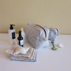 Muslin Cloth, Printed, 2-pack - GOTS Classic Stripes Blue 5 Muslin Cloth, Printed, 2-pack - GOTS Classic Stripes Blue -Camcam Copenhagen Store 977A BeautyPurse P85 ClassicStripesBlue 10